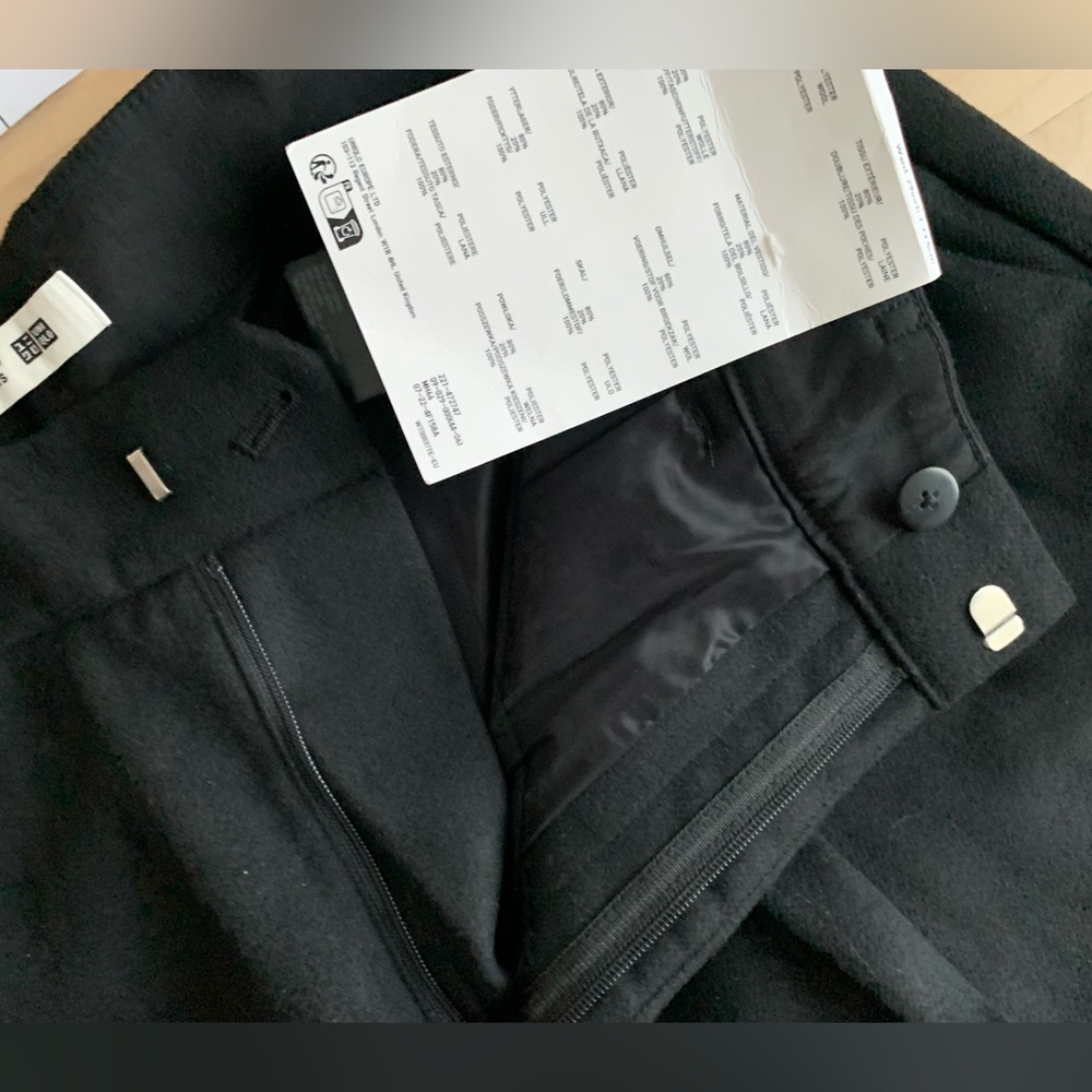 [NWT] COMPTOIR DES COTONNIERS|UNIQLO - Tweed Wool Pleated Plattered Trousers - Picture 7 of 14